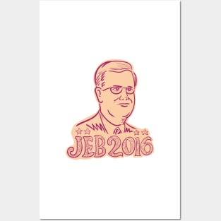 Jeb Bush 2016 President Cartoon Posters and Art